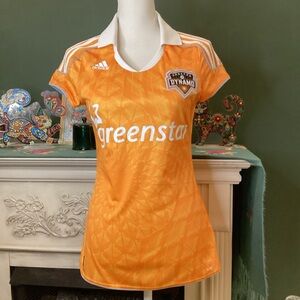 Adidas Houston Dynamo‎ Women’s Jersey ClimaCool Tee in Orange and White